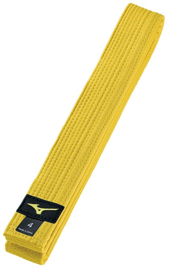 Ceinture jaune piquée Mizuno - OBI