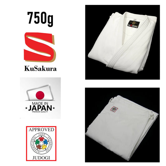 Judo-gi KuSakura JOF - 750g -IJF – Blanc