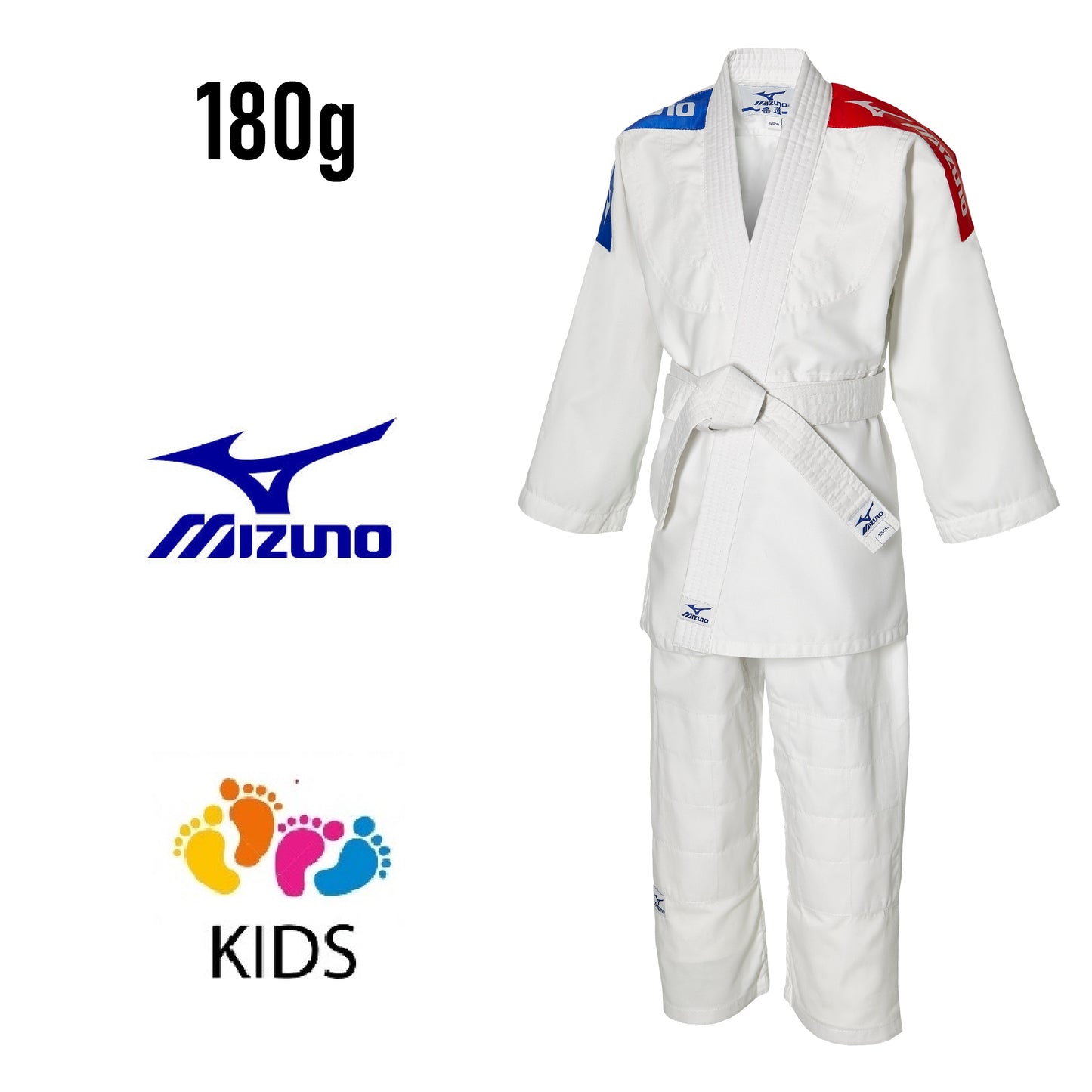 Judo-gi MIZUNO Shiro plus FFJ 180g blanc