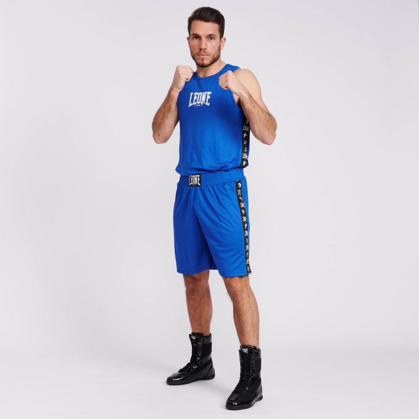 Short de boxe anglaise bleu LEONE Ambassador