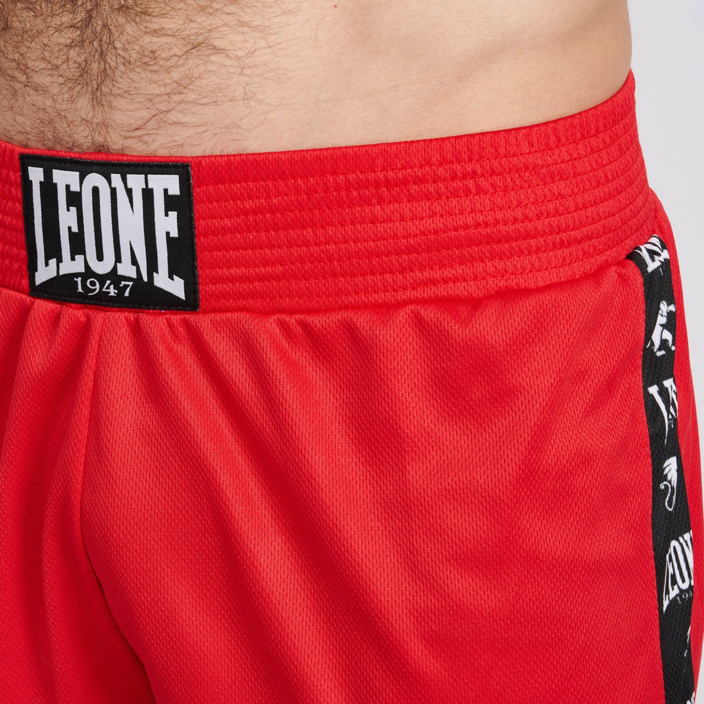 Short de boxe anglaise rouge LEONE Ambassador