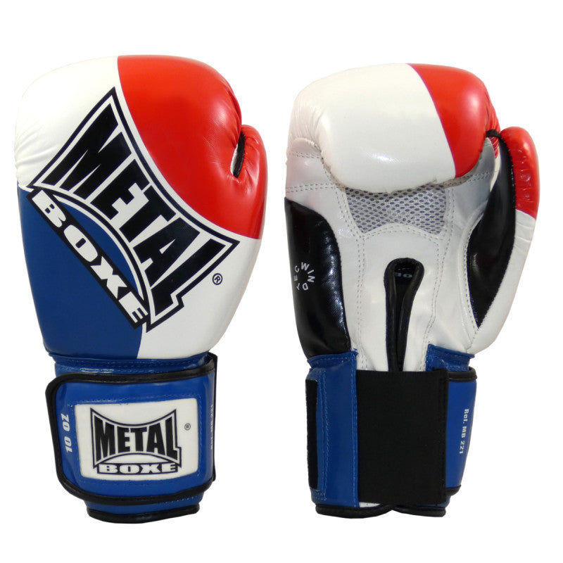 Gants de boxe Métal Boxe MB221 bleu/blanc/rouge
