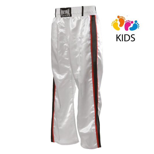 Pantalon de full contact blanc Métal Boxe MB55 Enfants