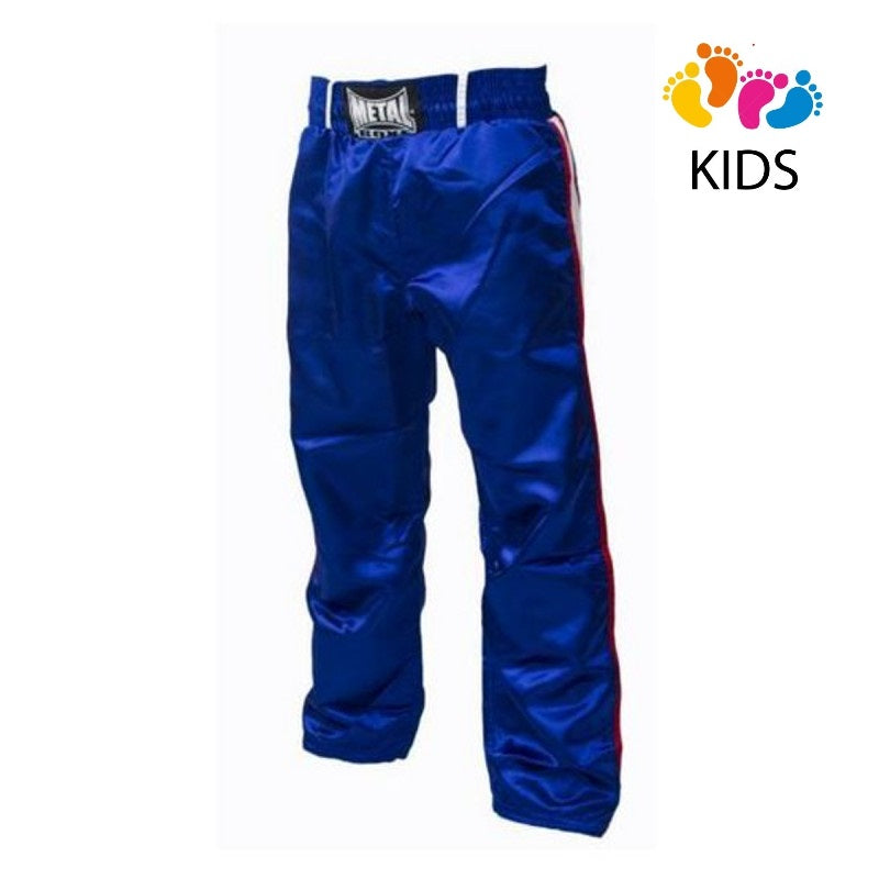 Pantalon de full contact bleu Métal Boxe MB55 Enfants
