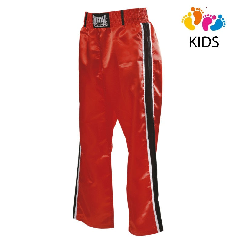 Pantalon de full contact rouge Métal Boxe MB55 Enfants
