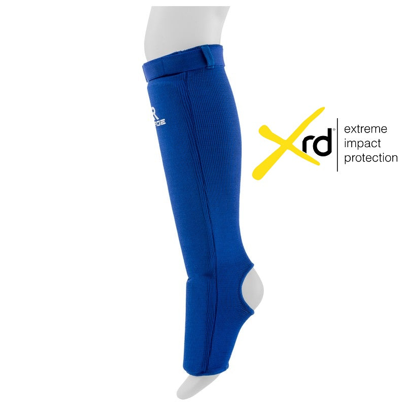 Protège Tibias + Pieds bleus en tissu RINKAGE Hurricain avec technologie XRD