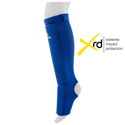 Protège Tibias + Pieds bleus en tissu RINKAGE Hurricain avec technologie XRD