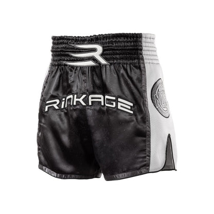 Short de boxe Rinkage Stallion Noir Blanc